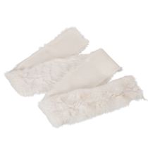 Article Bande en fourrure synthétique blanche 10 mm x 1,4 m lot de 3