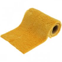 Article Ruban fourrure fausse fourrure jaune pour artisanat chemin de table 15×150cm