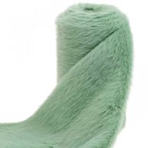 Ruban décoratif fourrure fausse fourrure verte chemin de table fourrure menthe 15×150cm