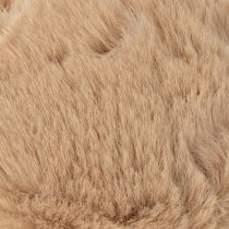 Article Boule décorative en synthétique 10 cm blanc et brun pour intérieur