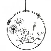 Décoration de fenêtre ressort, décoration à suspendre fleurs en métal Ø20,5cm 2pcs