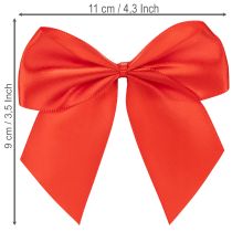 Article Lot de 25 nœuds décoratifs rouges prêts à l'emploi 11 cm
