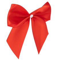 Article Lot de 25 nœuds décoratifs rouges prêts à l'emploi 11 cm