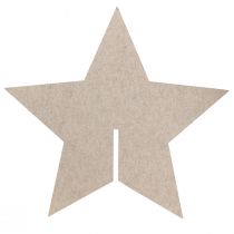 Article Étoile décorative en feutre beige H62 cm – Décoration de Noël