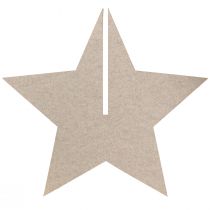 Article Étoile décorative en feutre beige H62 cm – Décoration de Noël