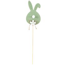 Article Lapin de Pâques en feutre sur bâton en bois – Jolies décorations pour le printemps et Pâques 12 cm 12 pièces