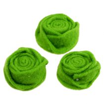 Article Feutrine vert rose Ø6.5cm 9pcs