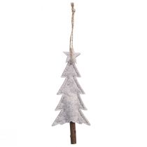 Article Set de 6 Sapins en Feutrine Beige et Crème 17 cm - Décoration de Noël