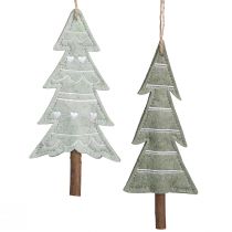 Article Décorations de sapin de Noël en feutre vert H20cm 4 pièces