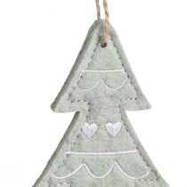 Article Décorations de sapin de Noël en feutre vert H20cm 4 pièces