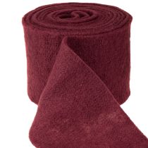 Article Ruban de feutrine en laine, rouge foncé, 15 cm x 5 m, pour la décoration et les loisirs créatifs