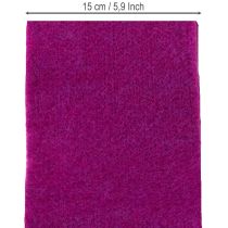 Article Ruban de feutrine en laine, fuchsia, 15 cm x 5 m, pour la décoration et les loisirs créatifs
