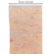Article Ruban de feutrine, dessous de plat bicolore en feutrine de laine, orange/multicolore, 15 cm x 5 m