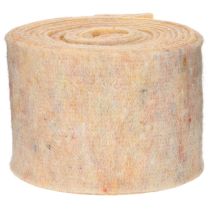 Article Ruban de feutrine, dessous de plat bicolore en feutrine de laine, orange/multicolore, 15 cm x 5 m