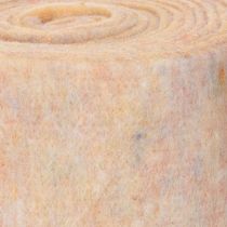 Article Ruban de feutrine, dessous de plat bicolore en feutrine de laine, orange/multicolore, 15 cm x 5 m