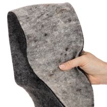 Article Charnière pour pot en feutre de laine bicolore, gris/noir, 15 cm x 5 m