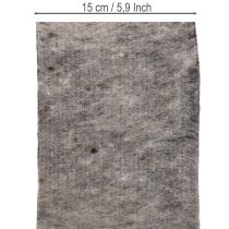 Article Charnière pour pot en feutre de laine bicolore, gris/noir, 15 cm x 5 m