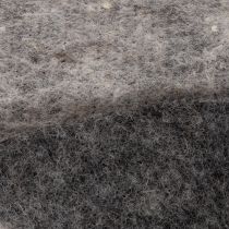 Article Charnière pour pot en feutre de laine bicolore, gris/noir, 15 cm x 5 m