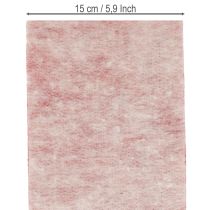 Article Ruban en feutrine, 100 % laine, bicolore, pour dessous de plat, ruban en feutrine blanc/rouge, 15 cm x 5 m