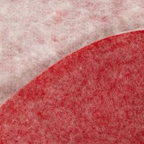 Article Ruban en feutrine, 100 % laine, bicolore, pour dessous de plat, ruban en feutrine blanc/rouge, 15 cm x 5 m