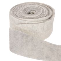 Article Bande de feutre 100 % laine, blanc et gris, 7,5 cm x 5 m, pour pots et décoration