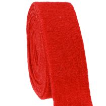 Article Ruban feutre rouge foncé 7.5cm 5m