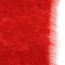 Ruban feutre décoration bicolore rouge, blanc Pot ruban Noël 15cm × 4m