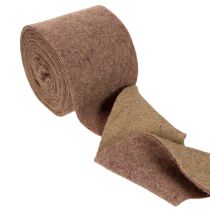 Article Ruban de feutre de laine bicolore 15 cm x 5 m, violet et brun clair, pour pots de fleurs