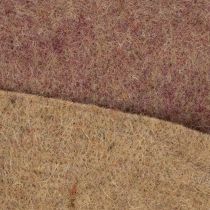 Article Ruban de feutre de laine bicolore 15 cm x 5 m, violet et brun clair, pour pots de fleurs