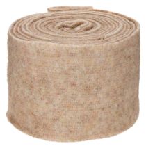 Article Bande de feutre de laine bicolore brun et blanc, 15 cm x 5 m, pour décoration de pots