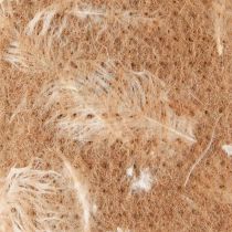 Article Ruban en feutre ruban de laine tissu décoratif plumes marron feutre de laine 15cm 5m