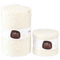 Article Ruban de feutre en laine blanc L7cm/15cm L100/100cm lot de 2
