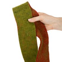 Article Ruban de feutre de laine rouge et vert, 7,5 cm x 5 m, pour décoration florale et pots