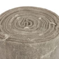 Ruban en feutre ruban de laine tissu décoratif plumes grises feutre de laine 15cm 5m