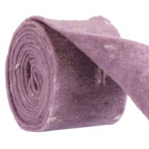 Ruban en feutre ruban de laine tissu décoratif plumes violettes feutre de laine 15cm 5m