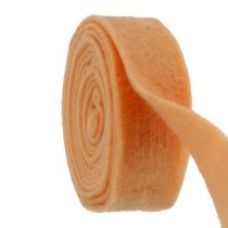 Ruban feutrine 7,5cm 5m orange clair