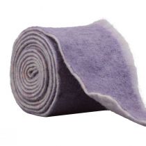 Ruban feutre Franzi ruban de laine feutre violet bicolore 15cm 4m