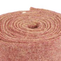 Ruban en feutre ruban de laine tissu décoratif rouge vin beige 7,5cm 5m