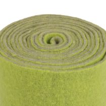 Ruban en feutre ruban de laine rouleau de feutre ruban décoratif vert gris 15cm 5m