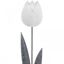 Fleur en feutre feutre déco fleur tulipe blanc H68cm