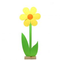 Fleur en feutrine jaune 87 cm