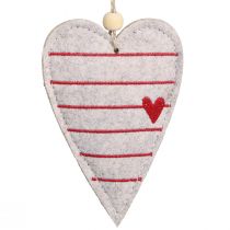 Article Coeurs en feutre décorations pour sapin de Noël coeurs beiges 8,5×12cm 6 pcs
