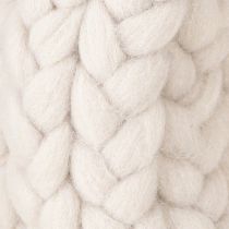 Article Couronne décorative en feutre tressé beige à suspendre Ø25cm