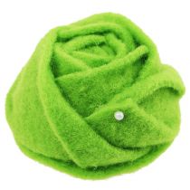 Feutrine vert rose Ø8cm H4.5cm 6pcs