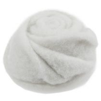 Feutre rose blanc Ø8cm H4cm 6pcs