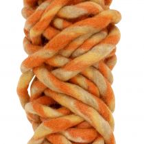 Ficelle de feutrine 25 m orange, jaune, brune