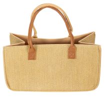 Article Sac en feutre aspect raphia 50 cm x 25 cm x 25 cm