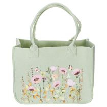 Article Sac en feutre à motif floral, idéal pour la décoration avec des fleurs artificielles et les idées cadeaux, 38 cm