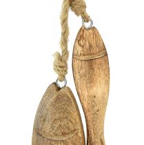 Article Poisson en bois de manguier poisson en bois à suspendre naturel 10/15cm