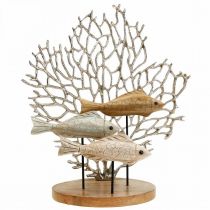 Déco banc de poissons, déco corail, déco poisson en bois H48,5cm